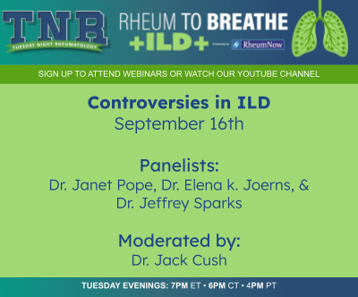 Controversies in ILD Sept 16 at 7pmEST