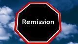 stop sign with remission written on it