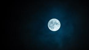 moon in the dark sky