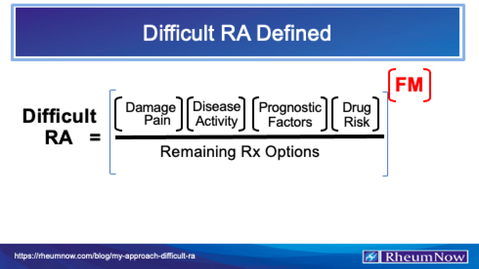 Difficult RA Defined