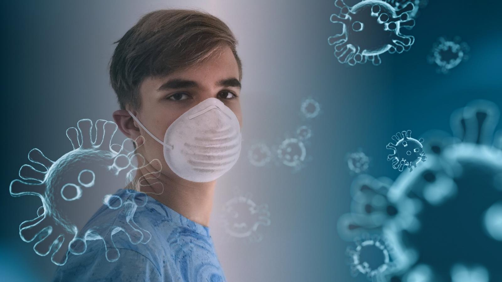 COVID,teen,young,man,mask