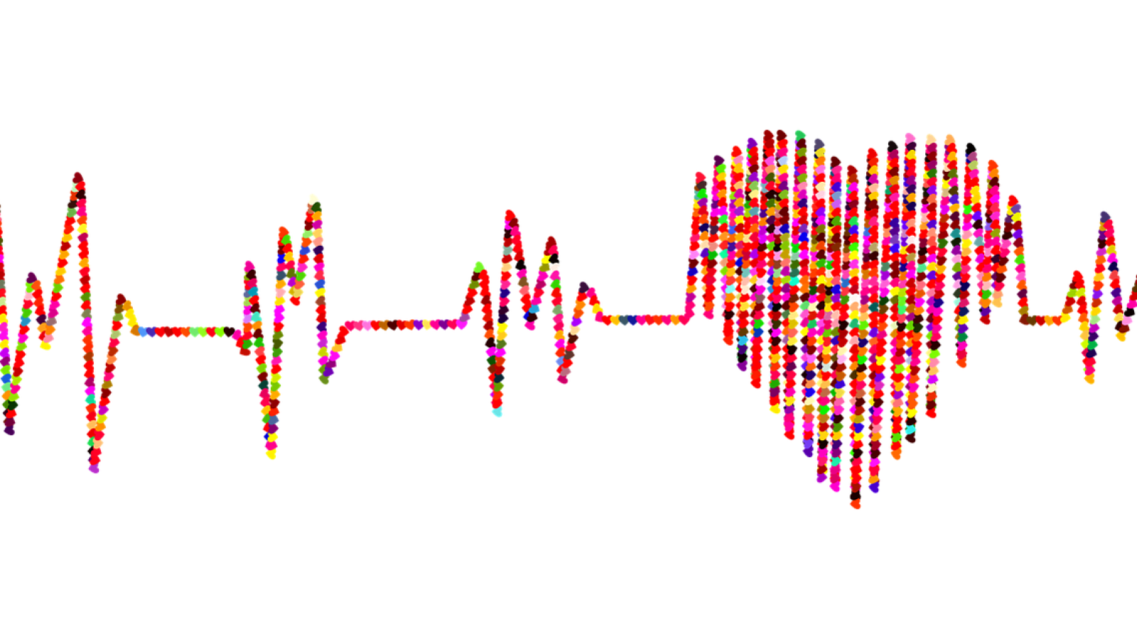 ekg line with heart in the pulse