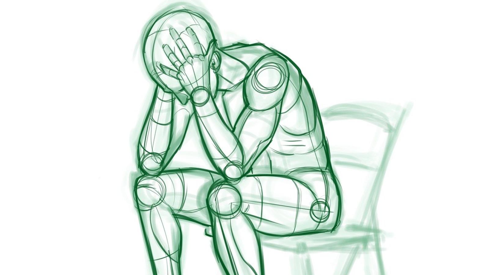 lonely,depression,man,HeadAche