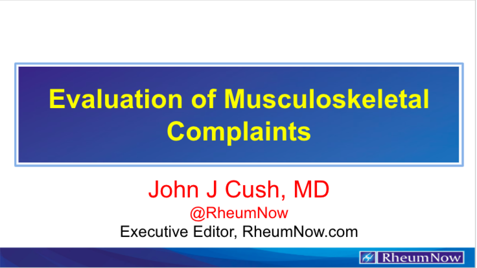 Evaluation of MSK Complaints