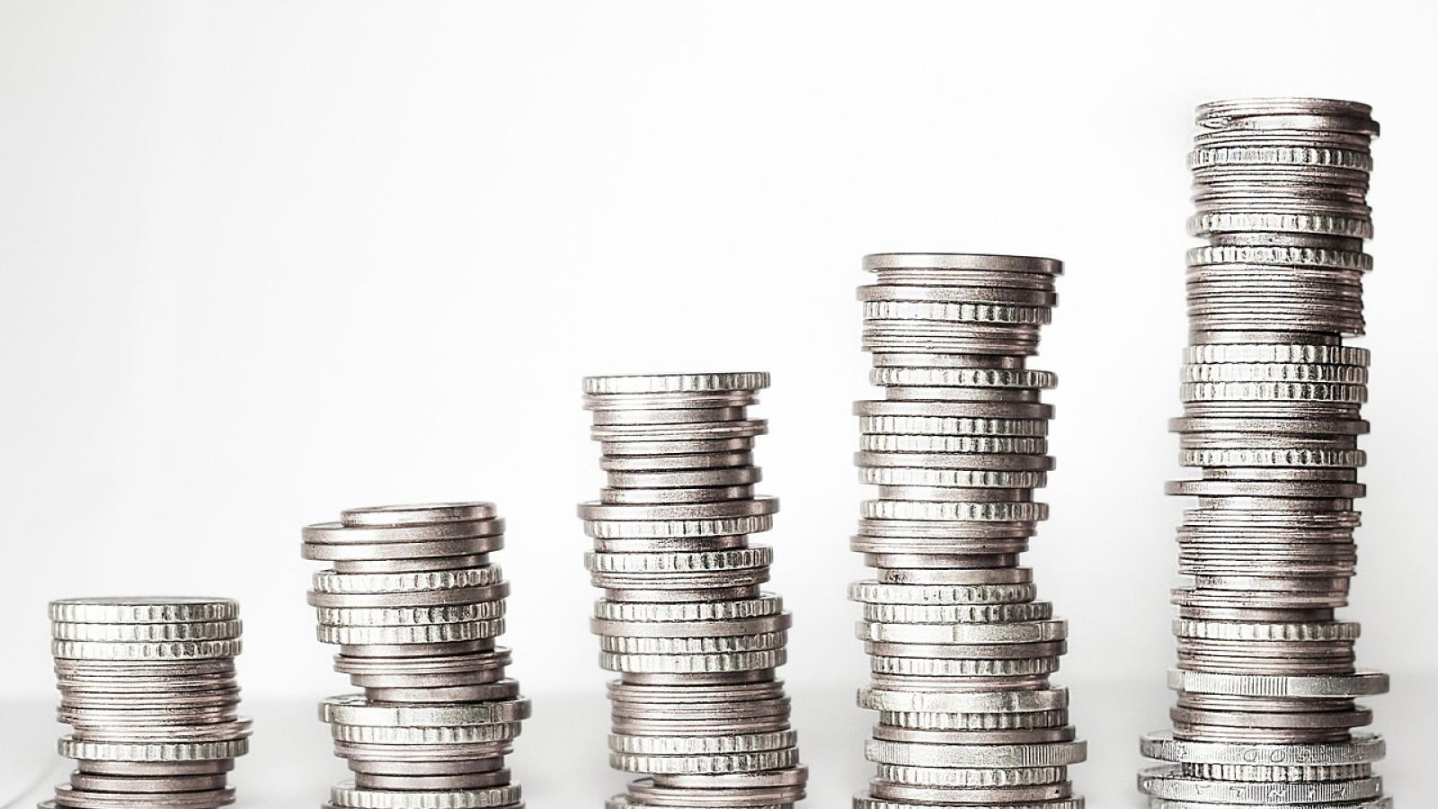 stacks of coins