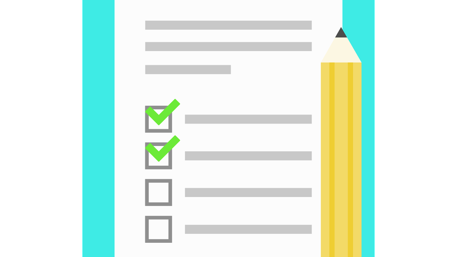checklist on clipboard