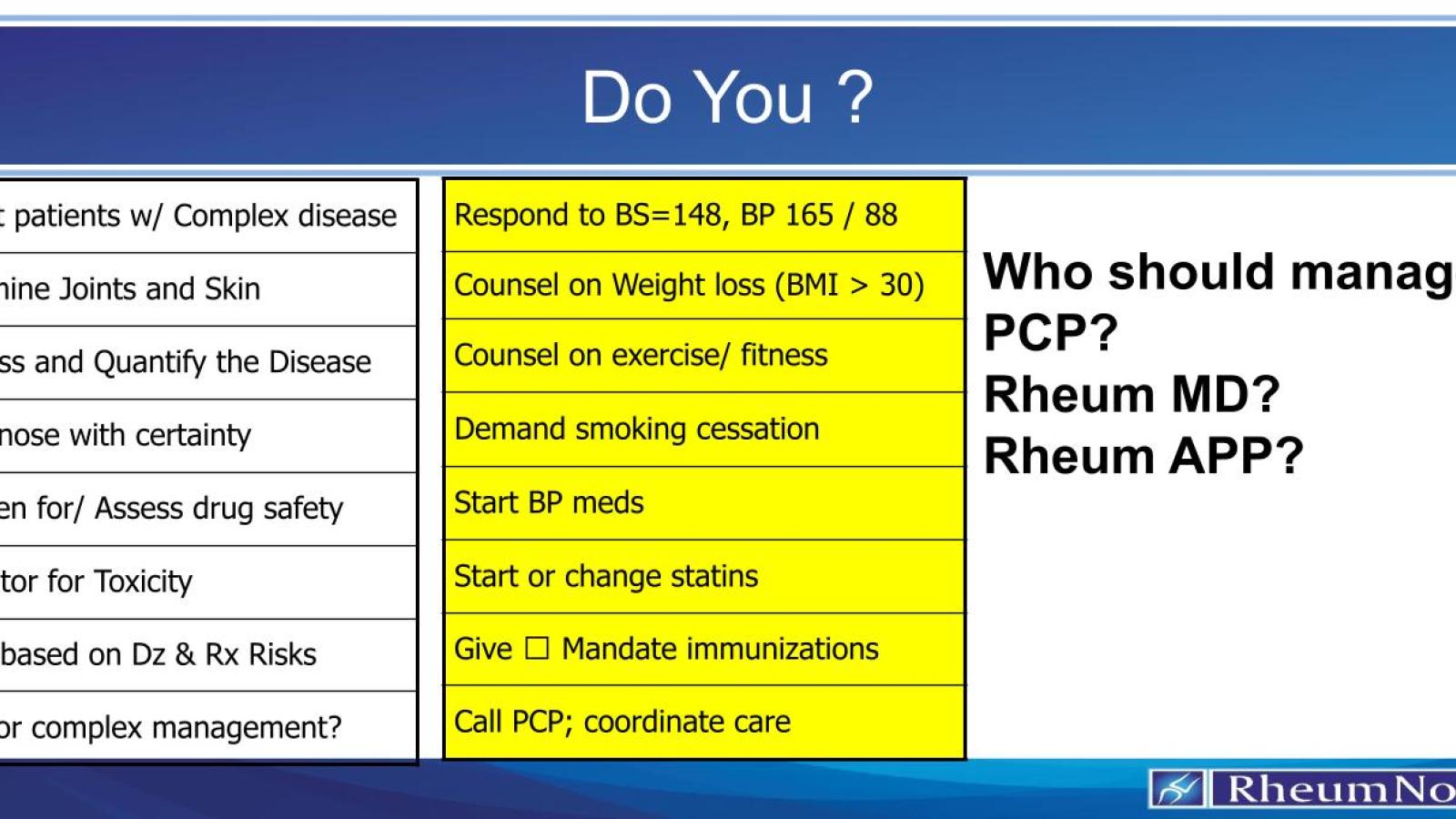 APP Comorbidity and Health Management Slide