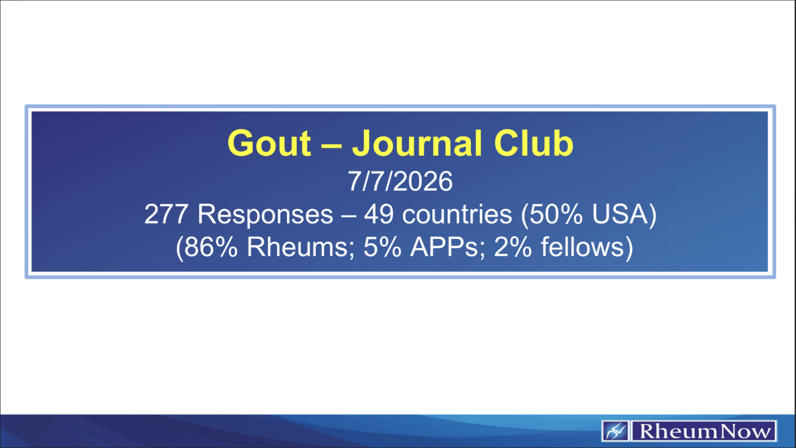 Gout Journal Club slide